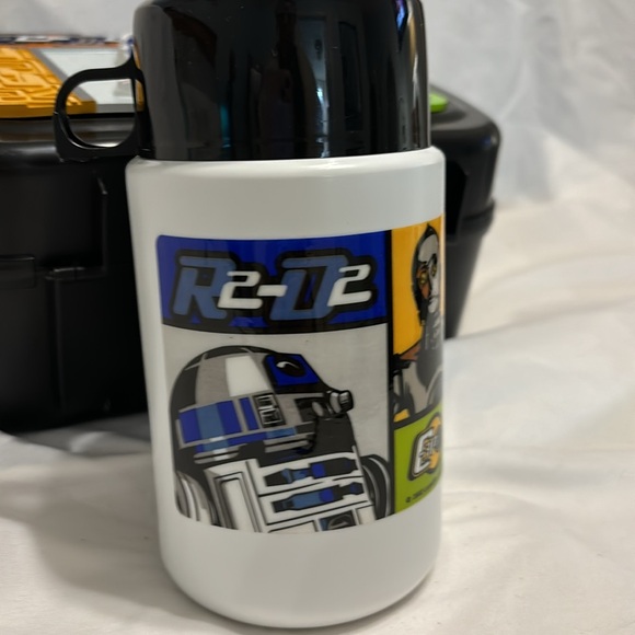 Vintage 2002 Thermos Brand Star Wars R2-D2 C3PO Plastic Lunch Box Made in USA - Picture 3 of 10
